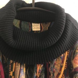 Long Cowl Neck Sweater 100% Cashmere WOMEN SIZE L by Coogi of Australia